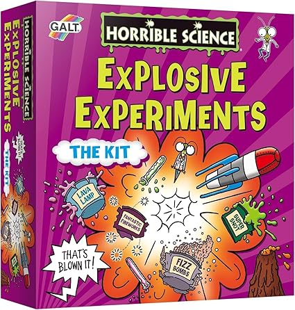 Galt Horrible Science Explosive Experiments - Science Kit for Kids and Childrens Craft Set,8 Fun STEM